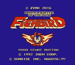 Brave Fighter of the Sun: Fighbird (English Translation) Title Screen